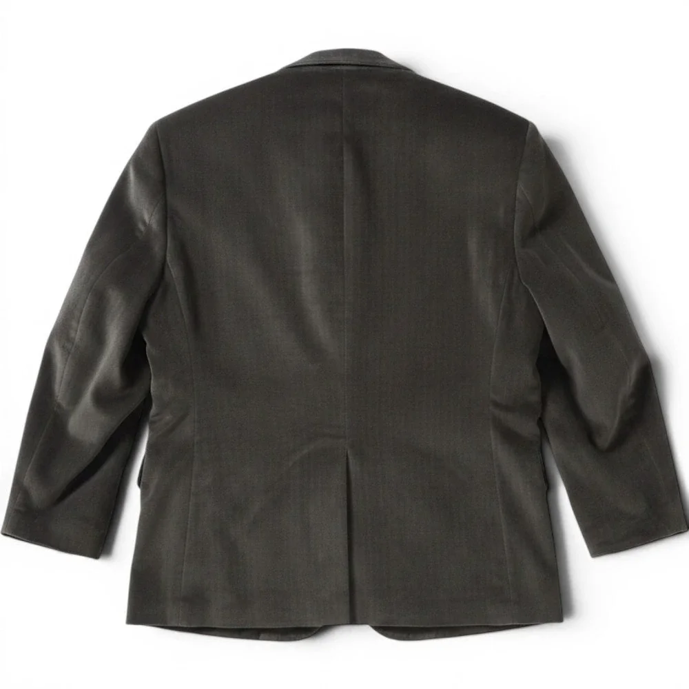 Chaps Ralph Lauren Sport Coat Mens 44R Brown Herringbone Corduroy Blazer Cotton